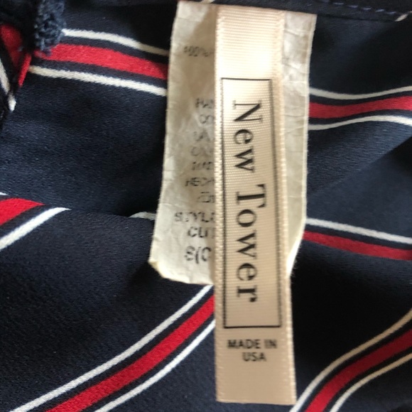 Sleeveless red white and blue blouse - Picture 7 of 8